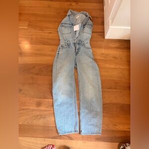 Pistola Ace Rally Women's Light Blue Denim Jumpsuit